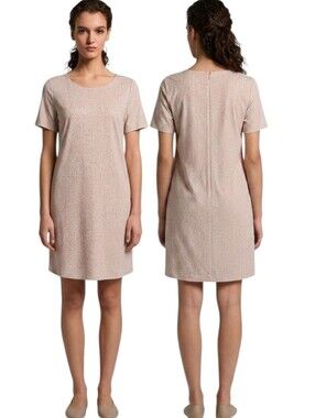 PESERICO Beige & White Polka-dot Sheath Dress - Size 6